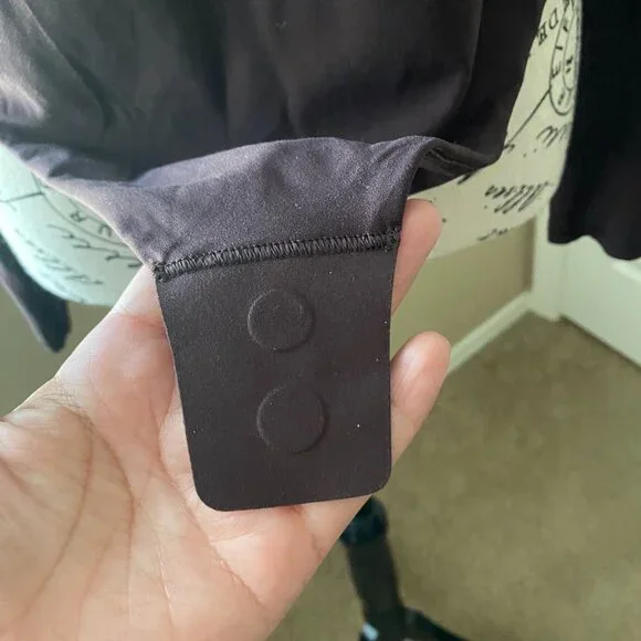 Lululemon Nulu Square Neck Long Sleeve Bodysuit Brown - Sz Large - Picture 6 of 15